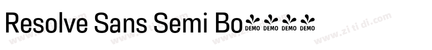 Resolve Sans Semi Bo字体转换